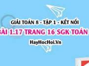 Bài 1.17 SGK Toán 8 tập 1 Kết nối tri thức